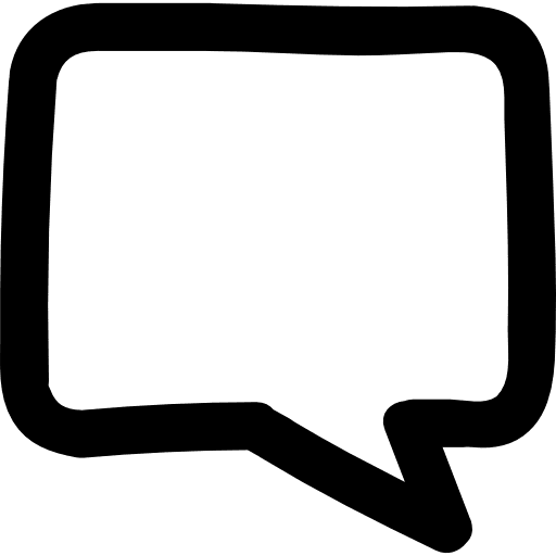 Chat bubble hand drawn outline chatting outlined speech bubble icon