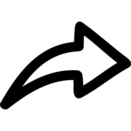 Next hand drawn arrow pointing to right hand drawn outline right icon