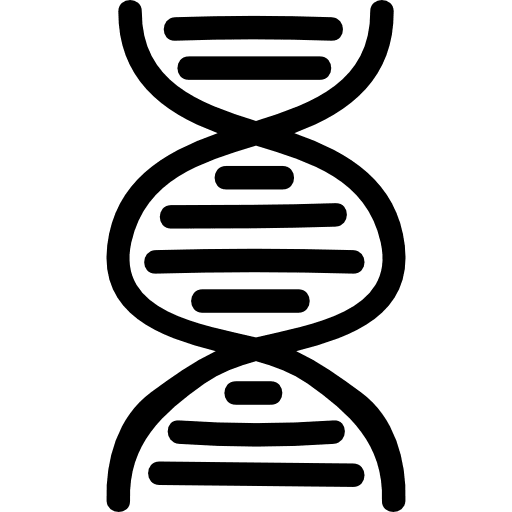 Dna hand drawn symbol dna shape science icon