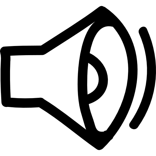 Sound hand drawn speaker interface symbol unmute music tools icon