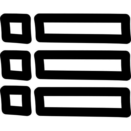 List items hand drawn symbol outlines symbol interface tasks icon