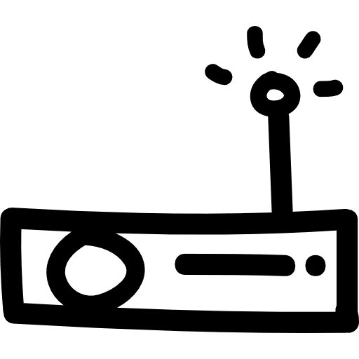 Radio flat hand drawn tool with an antenna tool tools and utensils hand drawn icon