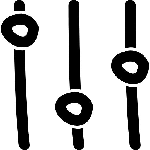 Settings hand drawn symbol control levels symbol icon