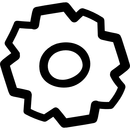 Cogwheel hand drawn outline configuration cogwheel wheel icon
