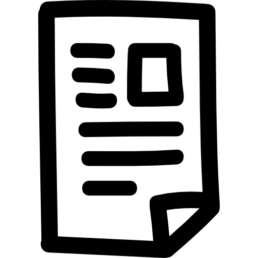 Document hand drawn outline documents symbols file icon