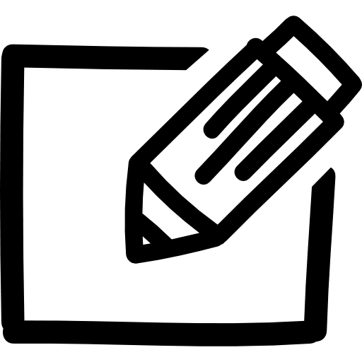 Edit hand drawn interface symbol symbol paper rename icon