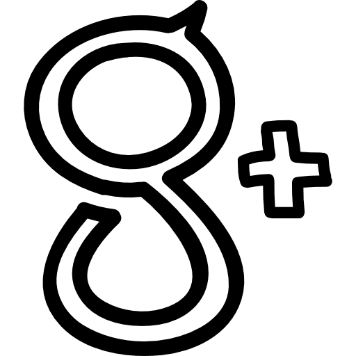 Hand drawn google plus logo sign logo outline icon