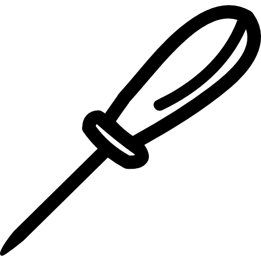 Screwdriver hand drawn tool outline tool tools and utensils hand drawn icon