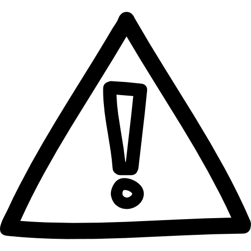 Alert hand drawn sign triangle alerts triangular icon