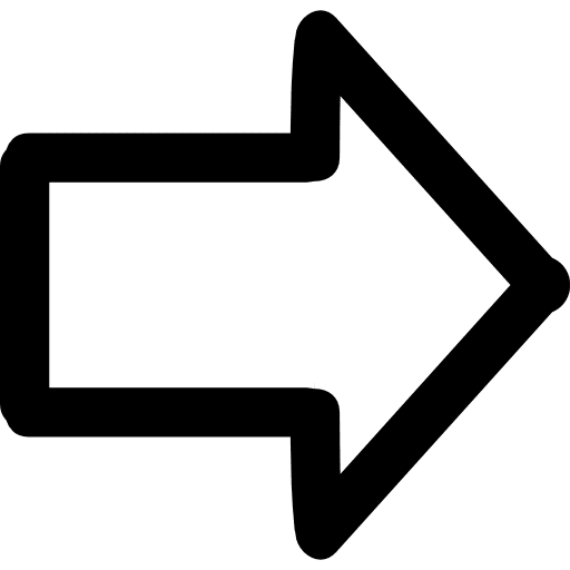 Arrow pointing to right hand drawn symbol arrow right hand drawn icon