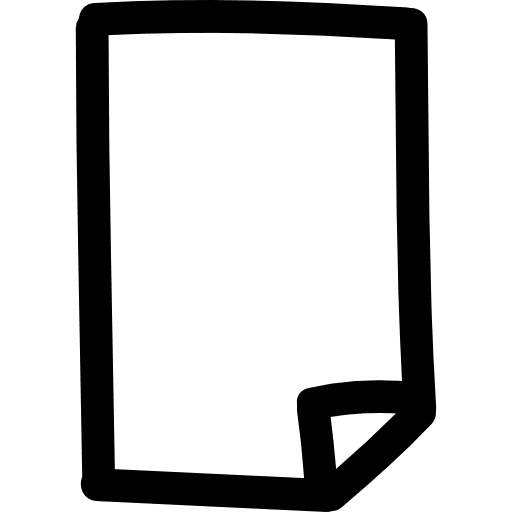 Paper file hand drawn symbol sheet interface file icon