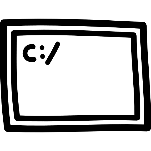 Terminal hand drawn symbol symbols interface hand drawn icon