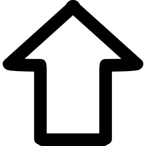 Up arrow hand drawn outline outline sign arrows icon