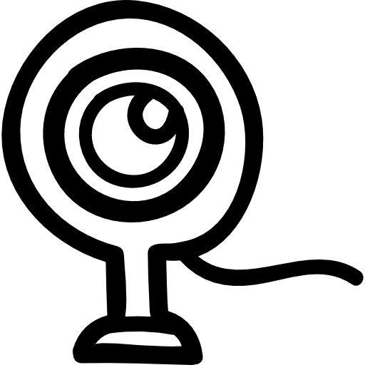 Webcam hand drawn symbol camera webcams webcam icon