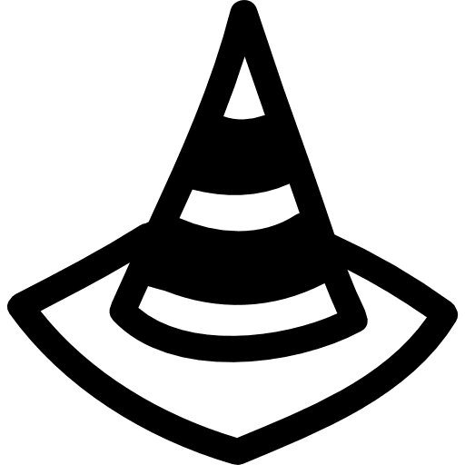 Cone for traffic hand drawn tool cones hand drawn tools and utensils icon