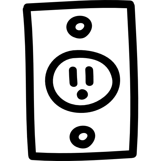 Plug hand drawn tool hand drawn plug outline icon