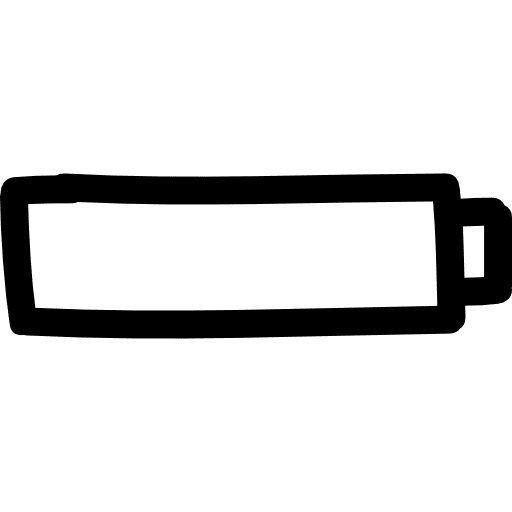 Empty battery hand drawn interface symbol interface battery status icon