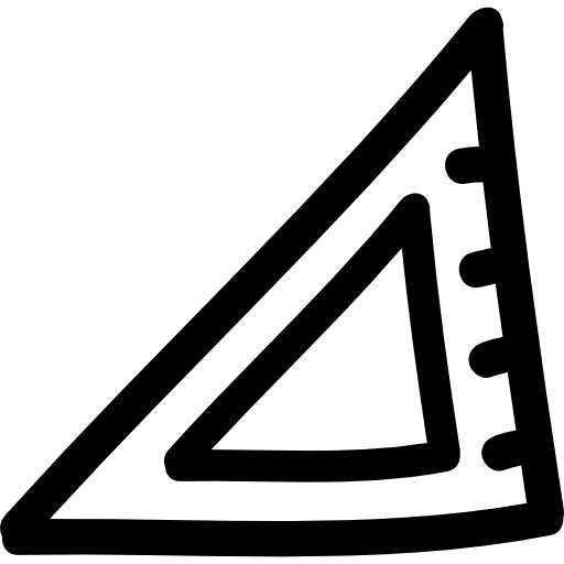 Squad hand drawn tool hand drawn outline triangular icon