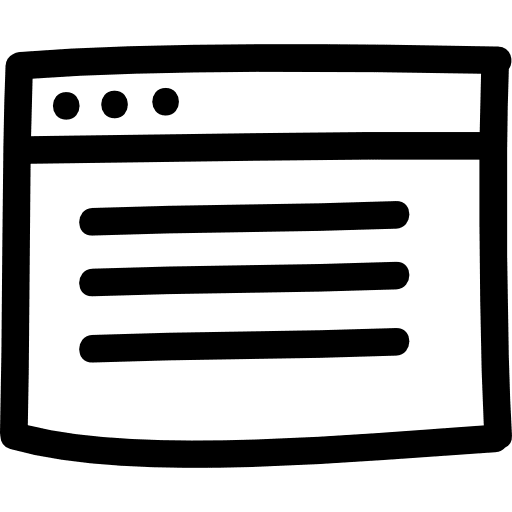 Window hand drawn symbol for interface interface symbols hand drawn icon