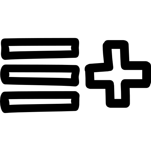 Add to list hand drawn interface symbol hand drawn list item icon