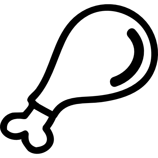 Bird part meat hand drawn outline food hand drawn chicken icon