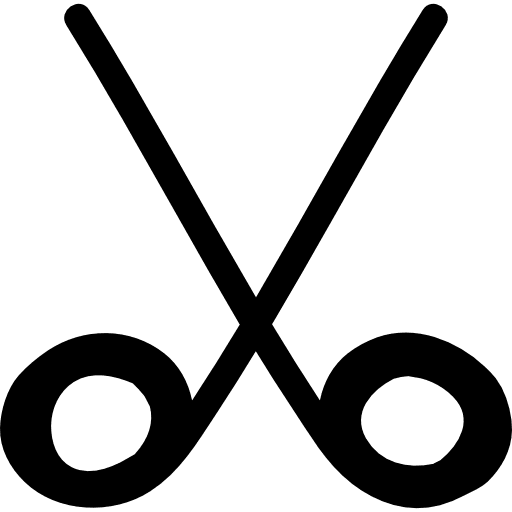 Scissors hand drawn tool cut hand drawn tool icon