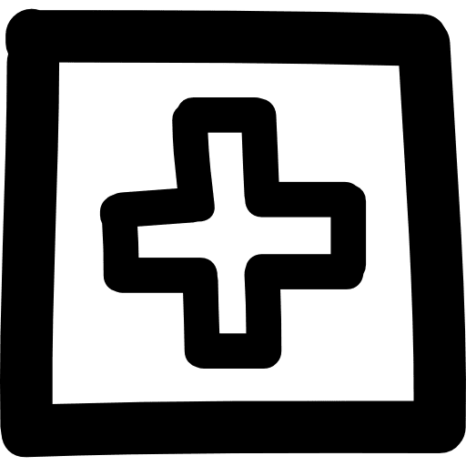 Add hand drawn button outline interface symbol square icon