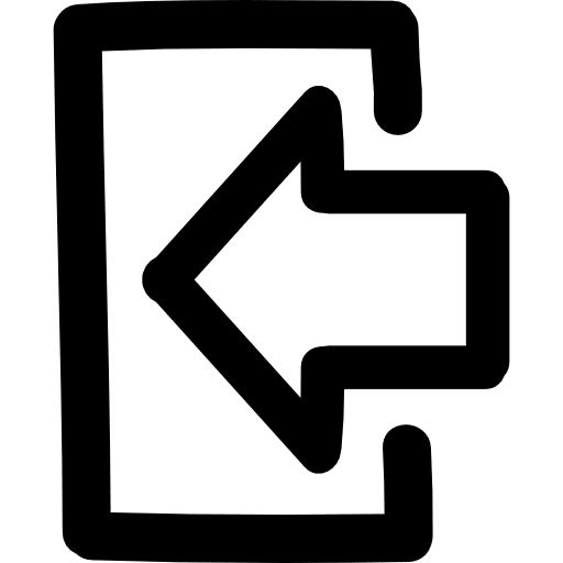 Exit hand drawn interface symbol variant door symbols interface icon