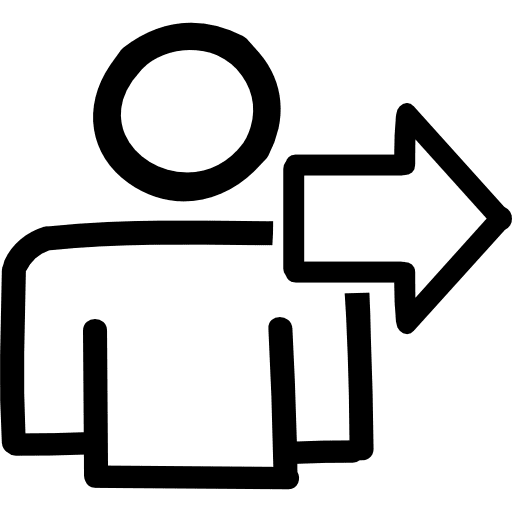 Next user hand drawn interface symbol users arrow user icon