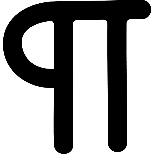 Pi hand drawn symbol symbols mathematics symbol icon