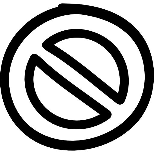 Prohibition hand drawn symbol outline symbols prohibition outlined icon