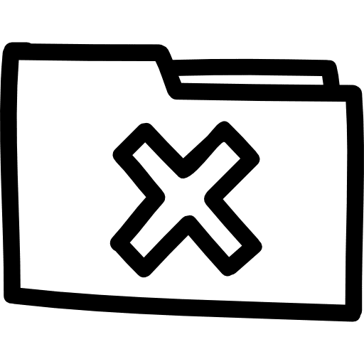 Delete folder hand drawn outline folders interface hand drawn icon