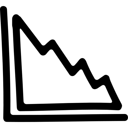 Descending graphic hand drawn outline graphic graphics outlines icon