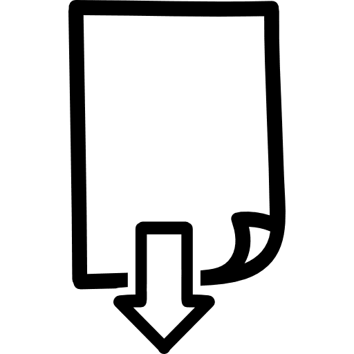 Down page hand drawn symbol page down navigate hand drawn icon