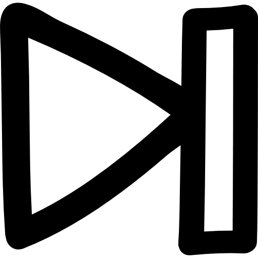 Forward arrow hand drawn button button arrow player icon