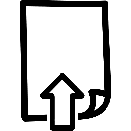 Up page hand drawn interface symbol navigation upload ascending icon