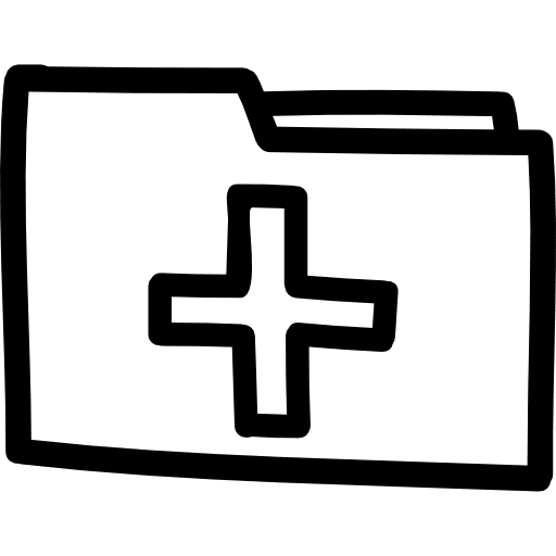 Add folder hand drawn interface symbol folder sign hand drawn icon