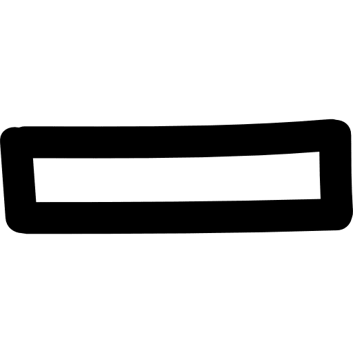 Rest hand drawn minus sign outline less sign signs icon