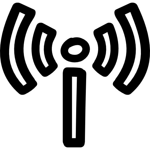 Signal symbol hand drawn outline connect connection symbols icon