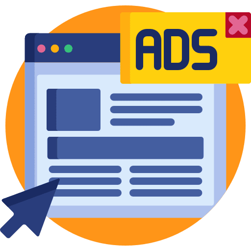 Ads seo and web spam online marketing icon