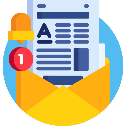 Newsletter notification business document icon Newsletter notification business document icon