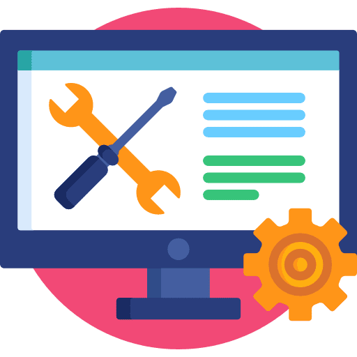 Technical support seo and web wrench tools icon