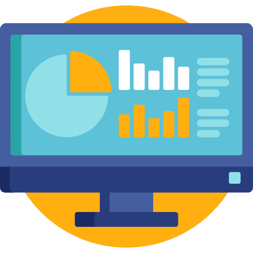 Web analytics laptop graphic seo and web icon