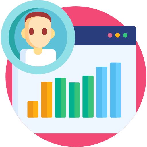 Visitor following stats social icon Visitor following stats social icon