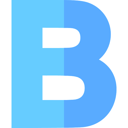B shapes and symbols signaling alphabet icon