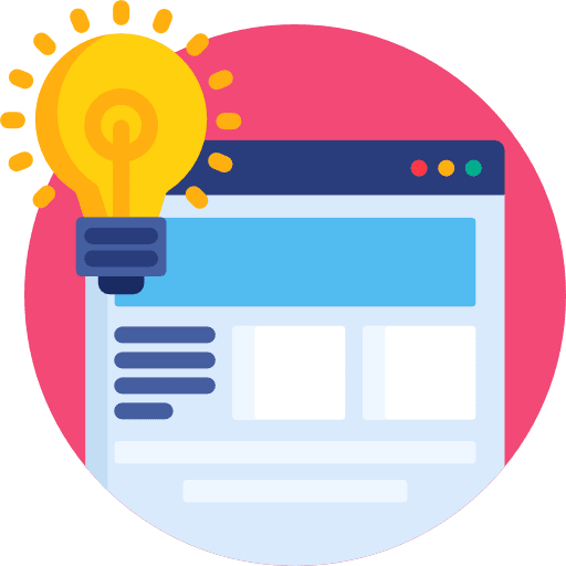 Concept seo and web lightbulb idea icon Concept seo and web lightbulb idea icon