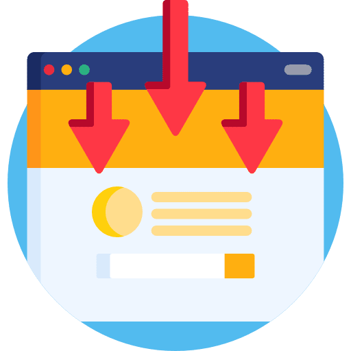 Landing page pages seo and web arrows icon Landing page pages seo and web arrows icon