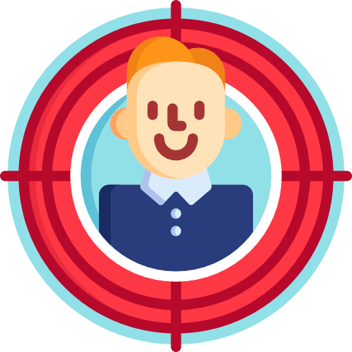 Target marketing user personalization icon Target marketing user personalization icon
