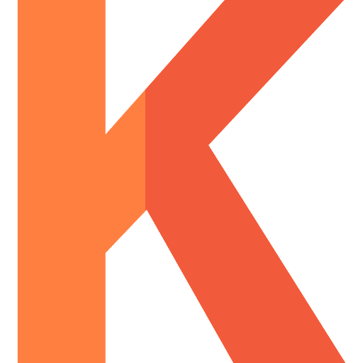 K latin shapes and symbols typographical icon