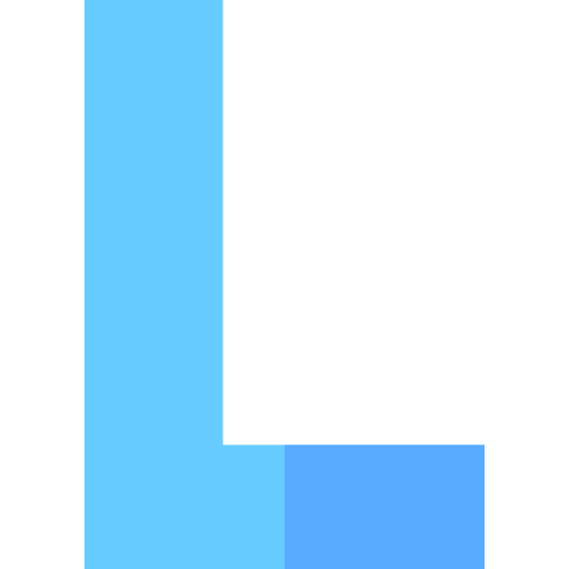 L letter l latin alphabet icon
